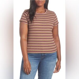 Madewell Multicolor Striped Short Sleeve Tee, Sz XS